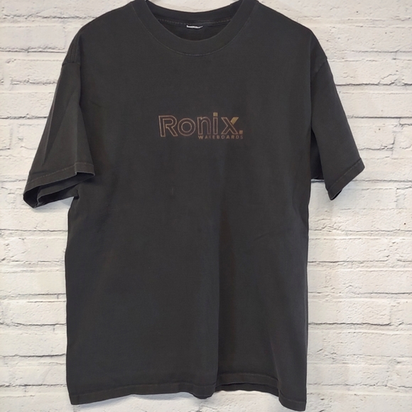Ronix Wakeboards Black Tee Mens Medium WORN - Picture 1 of 3